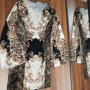 Bodycon long sleeve  dress.